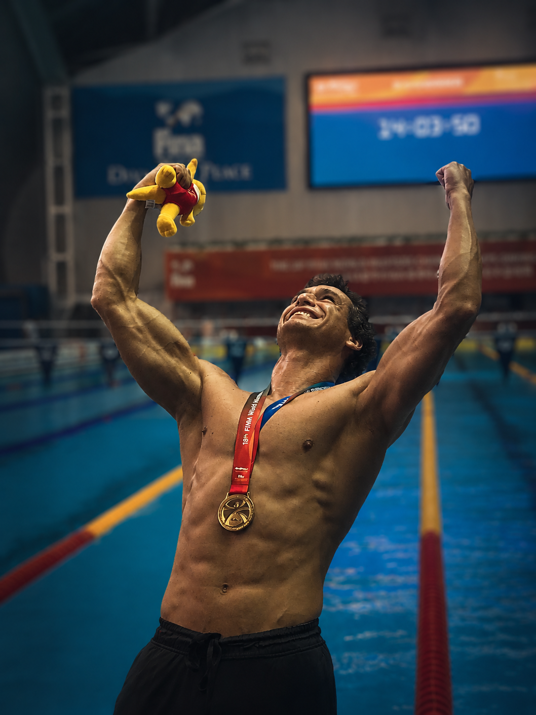 Diego Centurión, campeón mundial de natación máster